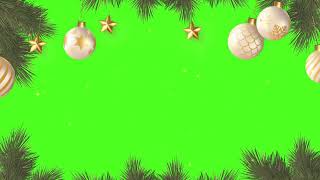 Green screen Christmas background free  Christmas frame background green screen animation  Full HD [upl. by Milty]