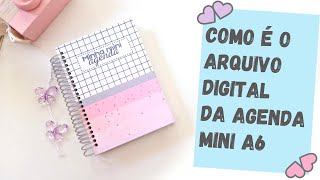 Como é o arquivo digital da agenda mini tamanho A6 [upl. by Worl]