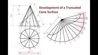 63aDevelopment of a sectioned Cone Surface [upl. by Ajed473]