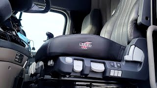 How To Install Minimizer Heavy Duty Semi Truck Seat On Freightliner Cascadia [upl. by Dnomyad]