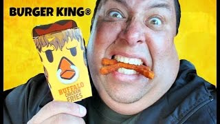 BURGER KING® Buffalo Chicken Fries REVIEW [upl. by Anedal]