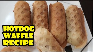 How To Make Hotdog Waffle On Stick Hotdog Waffle Easy Recipe [upl. by Louie]