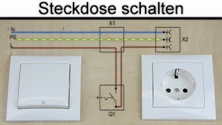 Steckdose schalten  Steckdose an Schalter anschließen  ohne Steckdosenleiste  Mehrfachsteckdose [upl. by Scottie]