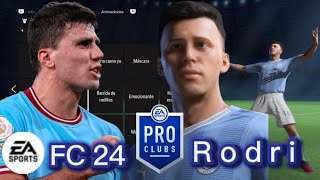 Rodri EA FC 24Pro Clubs Face CreationFifa 24Clubes ProLookalike [upl. by Sumetra]