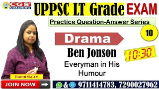 Ben Jonson  Everyman in His Humour  Practice Questions and Answers  English Literature Ruchi Mam [upl. by Singband]