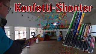 KonfettiShooter  Test in großer Halle  Karneval 2017 [upl. by Faust]