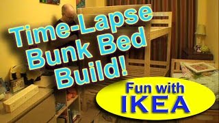 IKEA quotMydalquot Bunk Bed Assembly Build TimeLapse DIY [upl. by Oirromed]