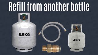 Refill Propane LPG bottle at home from another cylinder amp save money easy [upl. by Haida]