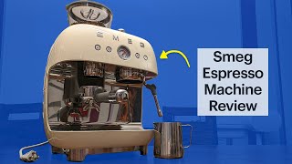 Smeg Manual Espresso Machine with Frother and Coffee Grinder Review [upl. by Zetniuq]