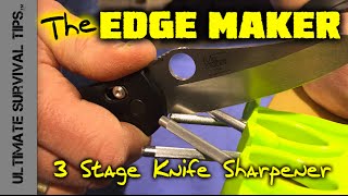 Edge Maker  Sharpen Dull Knives Quick  SHOT Show 2015  Knife Sharpener [upl. by Eniarol]