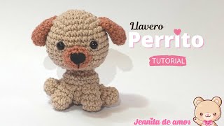 PERRITO LLAVERO Amigurumi Tutorial [upl. by Tristas]