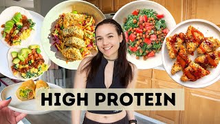 A Week of Realistic High Protein Meals Vegan [upl. by Suirtimed]