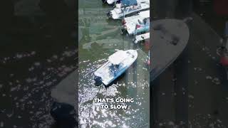 Boat Docking Tip Pull into the Dock Slip Against Wind and Current with Bridge Marina boat shorts [upl. by Neros365]