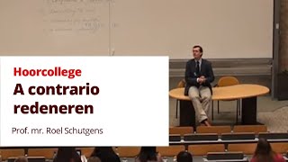 A contrario redeneren  hoorcollege prof mr Roel Schutgens [upl. by Hallock823]