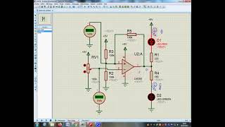 LM358 monté en Comparateur à hystérésis avec deux LED [upl. by Ariela]