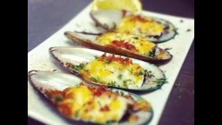 How to Make Oven Baked Cheese Mussels with Bacon [upl. by Lorilyn]