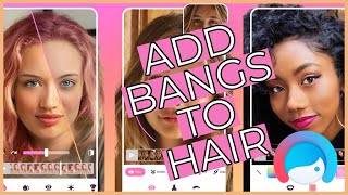 How To Add Bangs to Your Hair with Facetune 2023 [upl. by Agan]