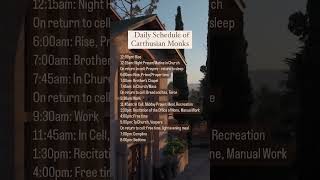 Daily Schedule of Carthusian Monks [upl. by Tabatha817]