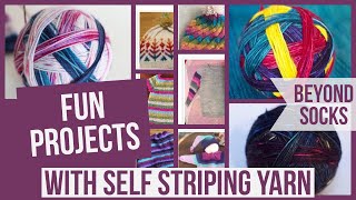 SELF STRIPING YARN PATTERN IDEAS [upl. by Scot]