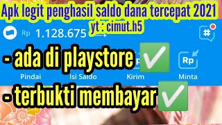 🔴resmi di playstore terbukti membayar  Apk penghasil saldo dana tercepat 2021 [upl. by Steward]