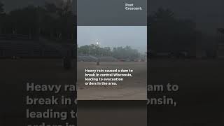 Lone barrel racer braves heavy rain amid flooding in Manawa Wisconsin [upl. by Ire120]