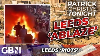 WATCH Leeds set ABLAZE as RIOTS take over streets and struggling cops call in REINFORCEMENTS [upl. by Ardnohsed]