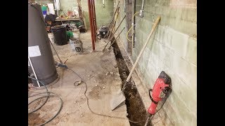 DIY Interior Draintile Installation for Wet Basements [upl. by Alamac]