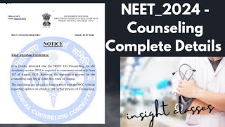 NEET2024 Counseling DetailMCCneet2024counseling neetcounseling Counselingofneet neet2024 mcc [upl. by Dumanian961]