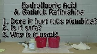 Bathtub Refinishing Hf Acid Etching  HF Acid Demo Hydrofluoric Acid [upl. by Hesper]