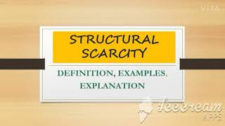 Structural Scarcity in english [upl. by Ymmak]