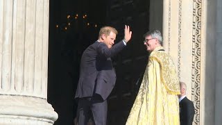 Prince Harry arrives at Invictus Games 10th anniversary ceremony  AFP [upl. by Irahs]