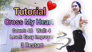 Cross My HeartLine DanceEasy ImproverTutorial 올팝 엘비스프레슬리 쉬운중급 엘비스 돈비크루얼 [upl. by Jola]