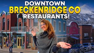 Downtown Breckenridge CO Restaurants Where To Eat And Drink In The Kingdom [upl. by Norry376]