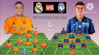 Real Madrid vs Atalanta 4312 vs 3412 Formations Final UEFA Super Cup 2024  Update 8 August [upl. by Ecyob953]