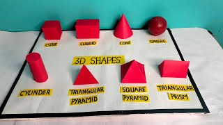 3D shapes model for school project3D geometrical shapes3D shapes math projectmath tlm 3D shapes [upl. by Araf]