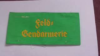 WW2 GERMAN FELDGENDARMERIE DES HEERES ARMBAND [upl. by Anahgem]