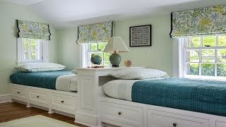 Cool Twin Bedroom Design with Double Bed for Teenage Room  Room Ideas [upl. by Neeneg]