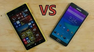 Phablet Battle Samsung Galaxy Note 4 vs Nokia Lumia 1520 FIGHT [upl. by Lyell361]