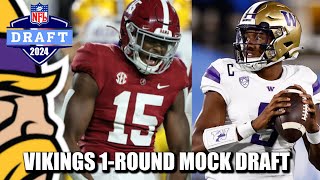 1Round Minnesota Vikings Mock Draft Kwesi Cooks Comes Away with Two 1st Rounders [upl. by Wickham91]