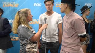 Derek Piquette and Megz Alfonso Interview So You Think You Can Dance [upl. by Saffren148]