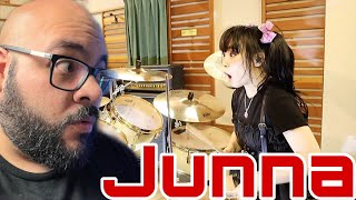 Drummer Reacts 【 JUNNA 】Ashes of the Dawn  DragonForce  Drum cover [upl. by Juanne487]