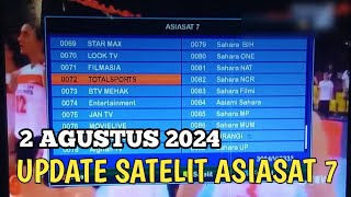 Update siaran fta satelit asiasat 7 terbaru 2024 [upl. by Candida]