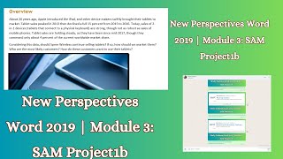 New Perspectives Word 2019 Module 3 SAM Project 1b NEWPERSPECTIVESWORD2019 module3 samproject1b [upl. by Resarf]