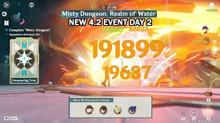 Misty Dungeon Realm of Water New 42 Event Day 2 Gameplay  Free Trial Lyney [upl. by Ahseen]