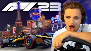 Lando Norris Plays F1 23 For The First Time [upl. by Notlek415]