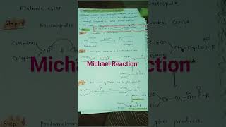 Michael Reaction notes organicchemistry viral shorts [upl. by Lanuk595]