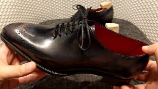 【百足之人】鞋款分享：Gaziano amp Girling Grant Deco Black Goodyear Welt Construction [upl. by Caprice]