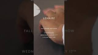 LEMAIRE FALLWINTER 2024 SAVE THE DATE [upl. by Theresina602]