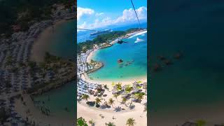 Royal Caribbeans Labadee Haiti Dragons Fire Flight Zip Line [upl. by Schwitzer536]