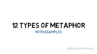 Understanding 12 Types of Metaphor with Examples [upl. by Narine628]